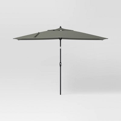  10'x6' Rectangular Market Patio Umbrella - Black Pole - Threshold™