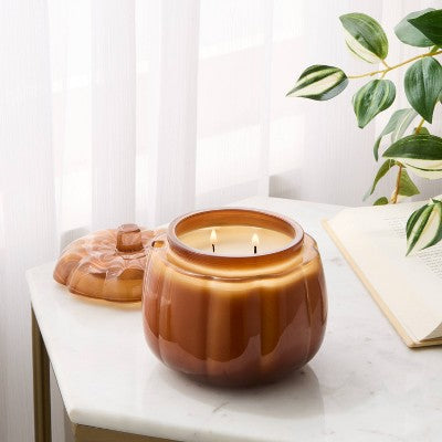  Lidded Glass Pumpkin Jar Candle - Threshold™