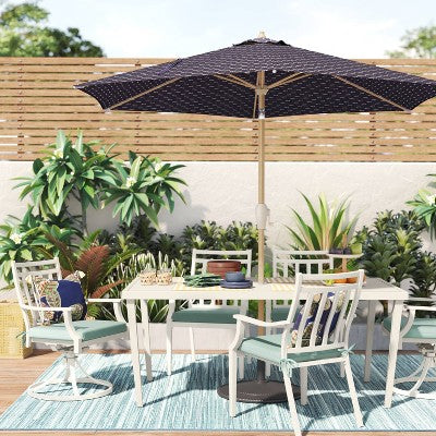  9'x9' Arete Market Patio Umbrella Navy - Threshold™