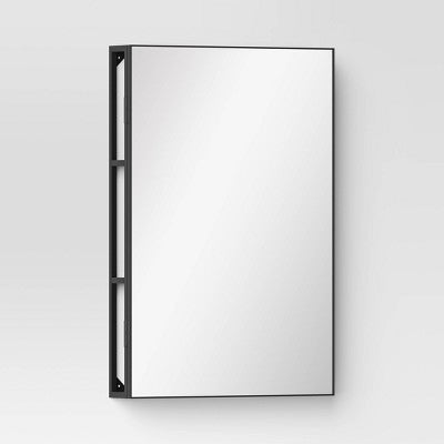  20"x30" Storage Wall Mirror Black - Threshold™