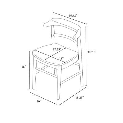  2pk Kaysville Curved Back Wood Dining Chair - Threshold™ Designed With Studio McGee