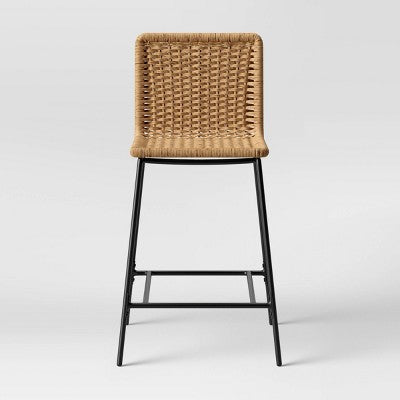  Wasson Woven Metal Leg Counter Height Barstool Tan - Threshold™