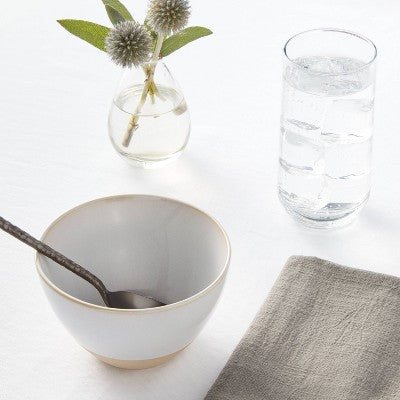  20oz Stoneware Wethersfield Cereal Bowl White - Threshold™: Dishwasher & Microwave Safe, Traditional Round Design