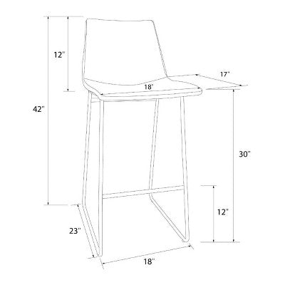  Bowden Faux Leather Barstool - Threshold™