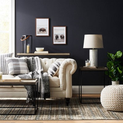  Cloverly Chunky Knit Pouf - Threshold