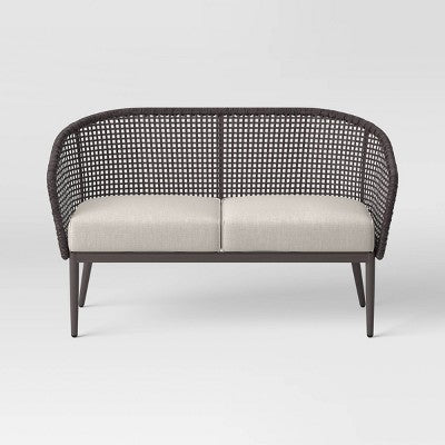  Weybridge Wicker Weave Patio Loveseat - Threshold™