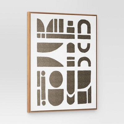  (Set Of 2) 24" X 30" Morphology Framed Wall Canvases Gold - Threshold™