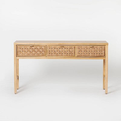  Palmdale Woven Drawer Console Natural - Threshold™ Designed With Studio McGee