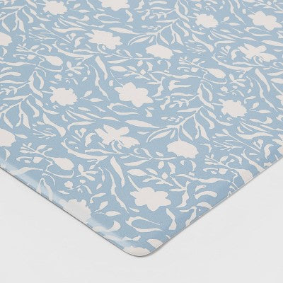  60" X 20" Floral Comfort Runner Mat Blue - Threshold™