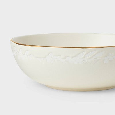  Stoneware Serving Bowl Snowfall White - Threshold™ Designed With Studio McGee: Round, 12" Decorative & Fruit Bowl