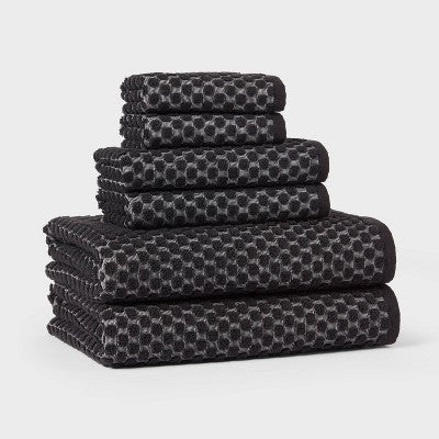  6pc Performance Plus Textured Dot Bath Towel Set - Threshold™