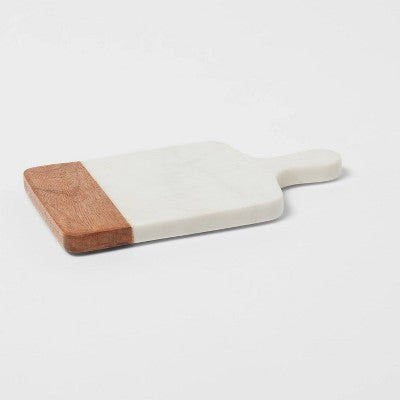  10" X 6" Marble And Wood Serving Board - Threshold™