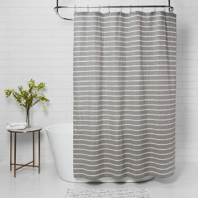  Stripe Shower Curtain Radiant Gray - Threshold™
