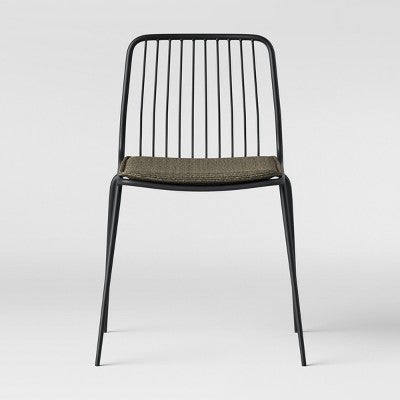  Set Of 2 Sodra Rounded Seat Wire Dining Chair Black - Threshold™