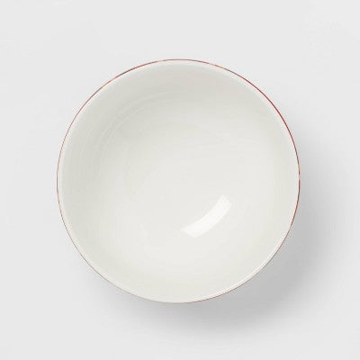  16oz 4pk Porcelain Plaid Bowls - Threshold™
