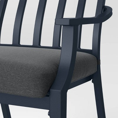  2pc Fairmont Stationary Outdoor Patio Dining Chairs Arm Chairs Black - Threshold™