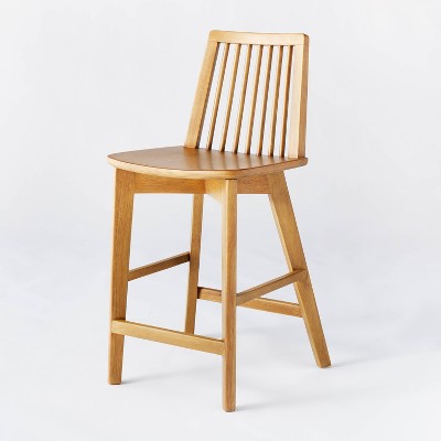  Linden Modified Windsor Wood Counter Height Barstool - Threshold™ Designed With Studio McGee