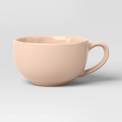  2pc 4.3 Fl Oz New Modern Coupe Espresso Mug With Saucer Pink - Threshold™