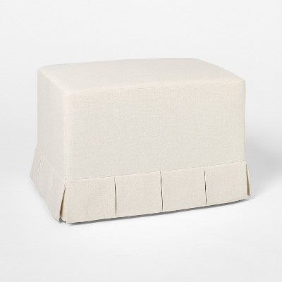  Box Pleat Upholstered Ottoman - Threshold™ Designed With Studio McGee