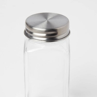  3oz 12pk Square Spice Jar Set - Threshold™: Glass Spice Jars With Lids, Traditional Style, Hand Wash, Clear, 3.5 Volume