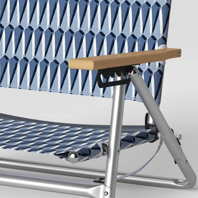  5 Position Beach Chair With Aluminum Frame & Wood Arms - Threshold™ 