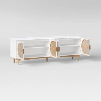  Organic Caned TV Stand For TVs Up To 65" White - Threshold™