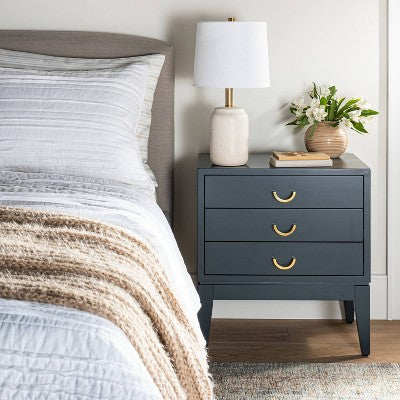  Quail Hill 3 Drawer Nightstand Mount Etna Blue - Threshold™ Designed With Studio McGee