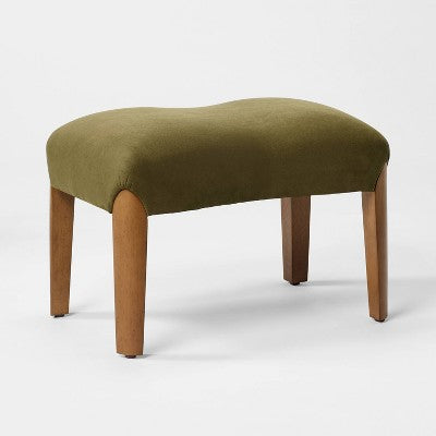  Wood Leg Ottoman Green - Threshold™ Designed With Studio McGee