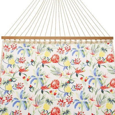 12' Single Layer Outdoor Fabric Hammock Tropical Red/Yellow/Blue - Threshold™