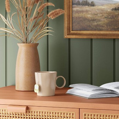  14.63oz Stoneware Aralia Organic Coupe Mug Beige - Threshold™