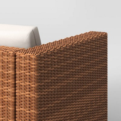  Brookfield Steel Wicker Loveseat - Light Brown - Threshold™