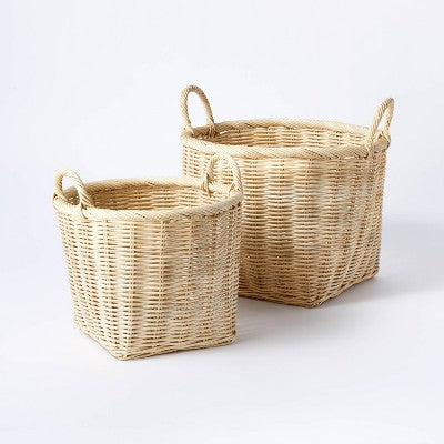  Medium Rattan Basket With Handles - Threshold™ Designed With Studio McGee