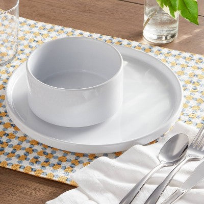  24oz Stoneware Stella Cereal Bowl White - Threshold™: Dishwasher & Microwave Safe, Solid Round Design, 5.4" Diameter