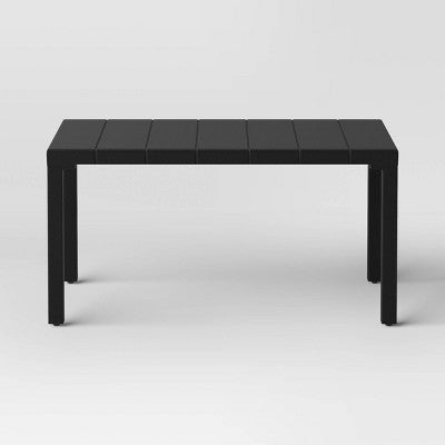  Metal Beech Rust And UV-Resistant Outdoor Patio Coffee Table Matte Black - Threshold™