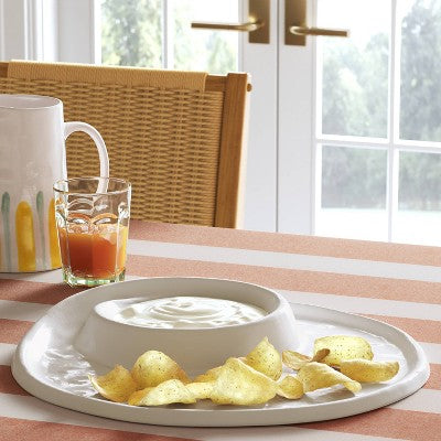  Coastal 14" Melamine Plastic Dip Bowl And Platter - Threshold™