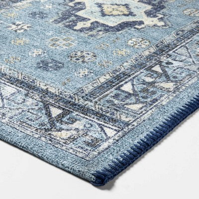  Vintage Persian Medallion Kitchen Rug Blue - Threshold™