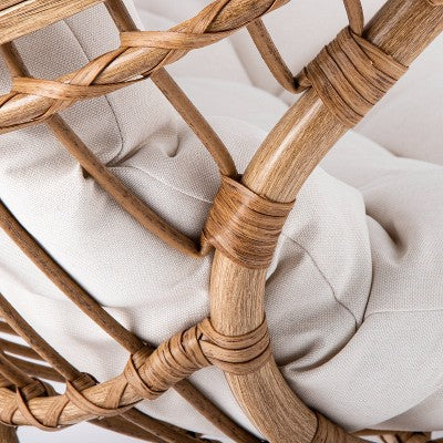  Wicker & Metal Outdoor Patio Chair, Egg Chair Natural - Threshold™ Designed With Studio McGee
