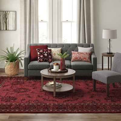  9'X12' Medallion Woven Area Rugs Red - Threshold™