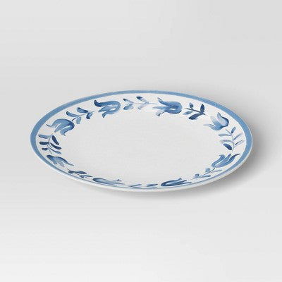  13" Stoneware Serve Platter Blue Floral - Threshold™