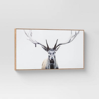  47" X 24" Deer Framed Wall Canvas - Threshold™