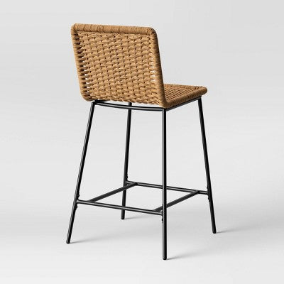  Wasson Woven Metal Leg Counter Height Barstool Tan - Threshold™
