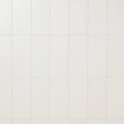  Artisan Tile Wallpaper White - Threshold™: Self-Adhesive Vinyl, Removable, Blue Textile Design, 27.5 Sq Ft Coverage