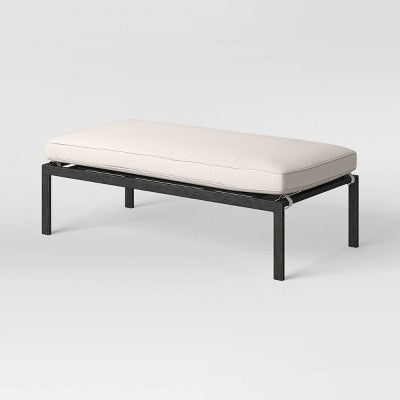  Ryegate 2pc 4' Mini Patio Daybed With Ottoman Weathered Teak - Threshold™