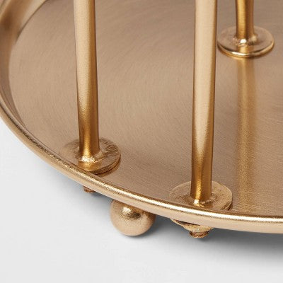  Delavan Collection Metal Wire Paper Towel Holder Gold - Threshold™: Gold Kitchen Accessories, Napkin Holder, Freestanding