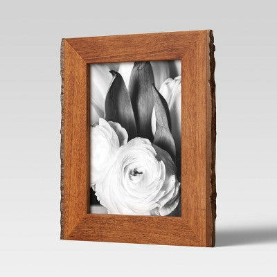  5" X 7" Vertical Sides Natural Frame Antique Wood - Threshold™