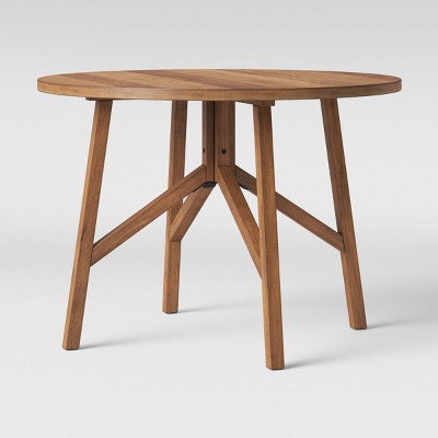 42" Clarksburg Cross Leg Wood Dining Table Round Brown - Threshold™