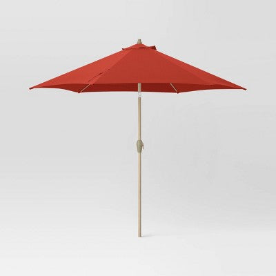  9'x9' Market Patio Umbrella - Light Wood Pole - Threshold™