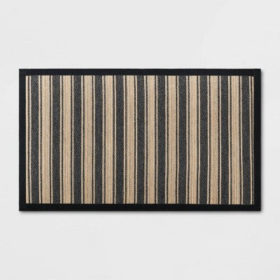  Vintage Striped Rug Black/Brown - Threshold™