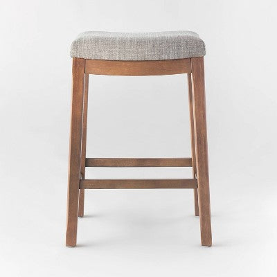  Candor Wood And Upholstered Saddle Counter Height Barstool - Threshold™