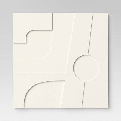  (Set Of 4) 12" X 12" 3D Decorative Graphic Tiles White - Threshold™